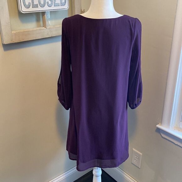 𝅺LULUS Shifting Dears Plum Purple Long Sleeve Dress - Picture 5 of 7